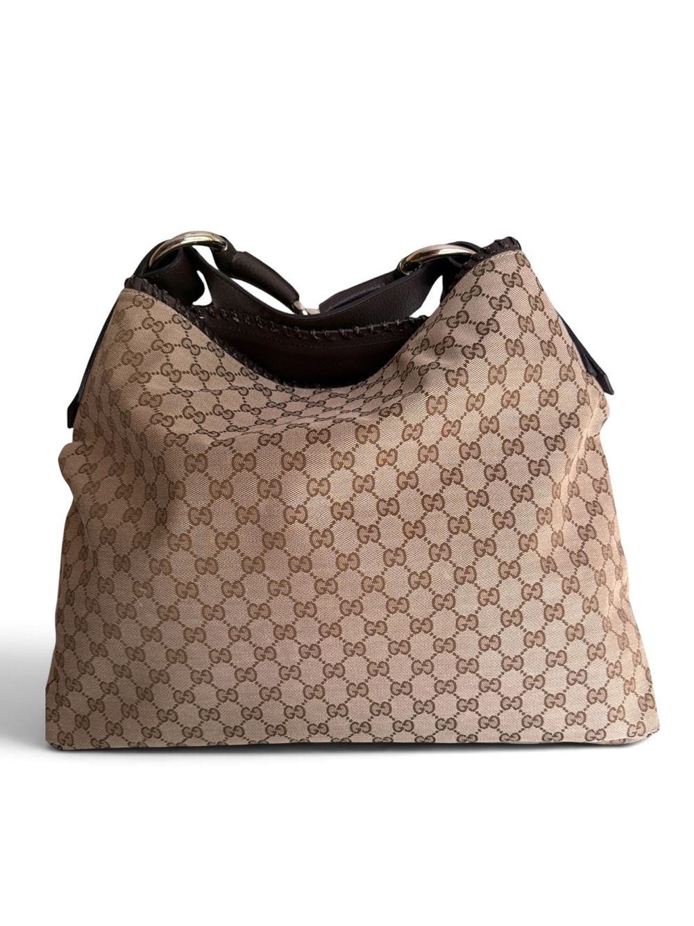 Gucci Large GG Canvas Horsebit Hobo Bag Tom Ford Era Y2K + Dust Bag vintage